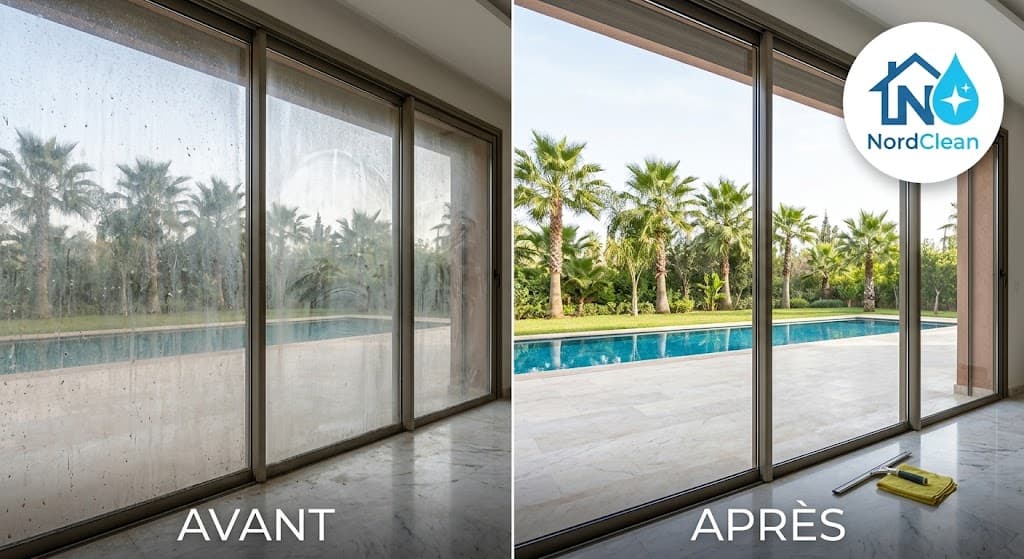 Lavage de vitres professionnel sans traces Tanger